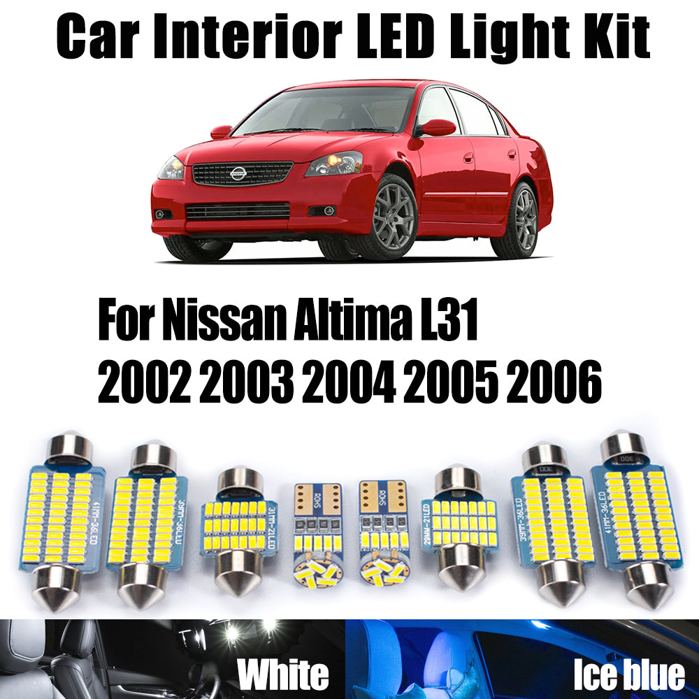 AutoGlowLED 16Pcs Canbus LED Interior Light Kit for Nissan Altima L31 2002-2006