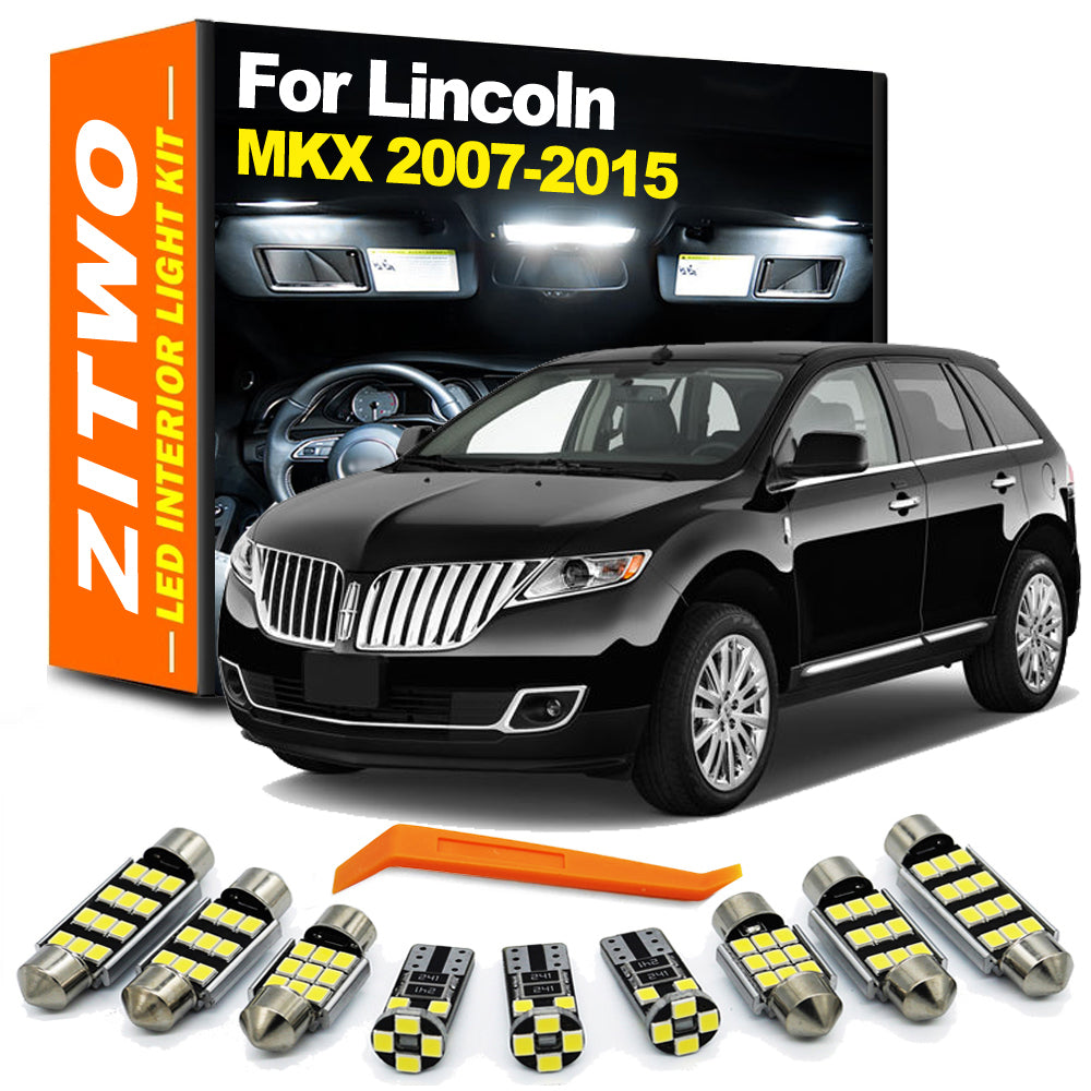AutoGlowLED 12Pcs LED Interior Light Kit for Lincoln MKX 2007-2015