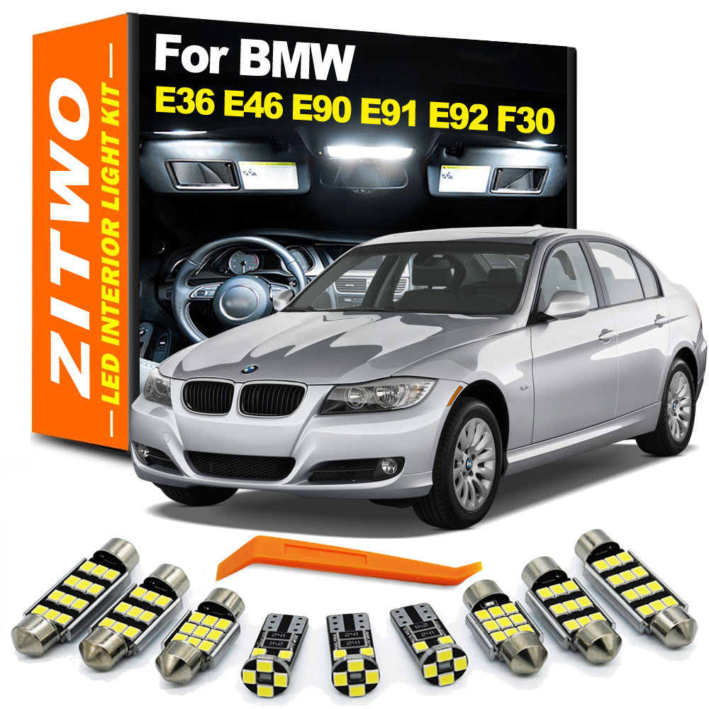 AutoGlowLED Canbus LED Interior Light Kit for BMW 3 Series E36 E46 E90 E91 E92 E93 F30 F31 1992-2018
