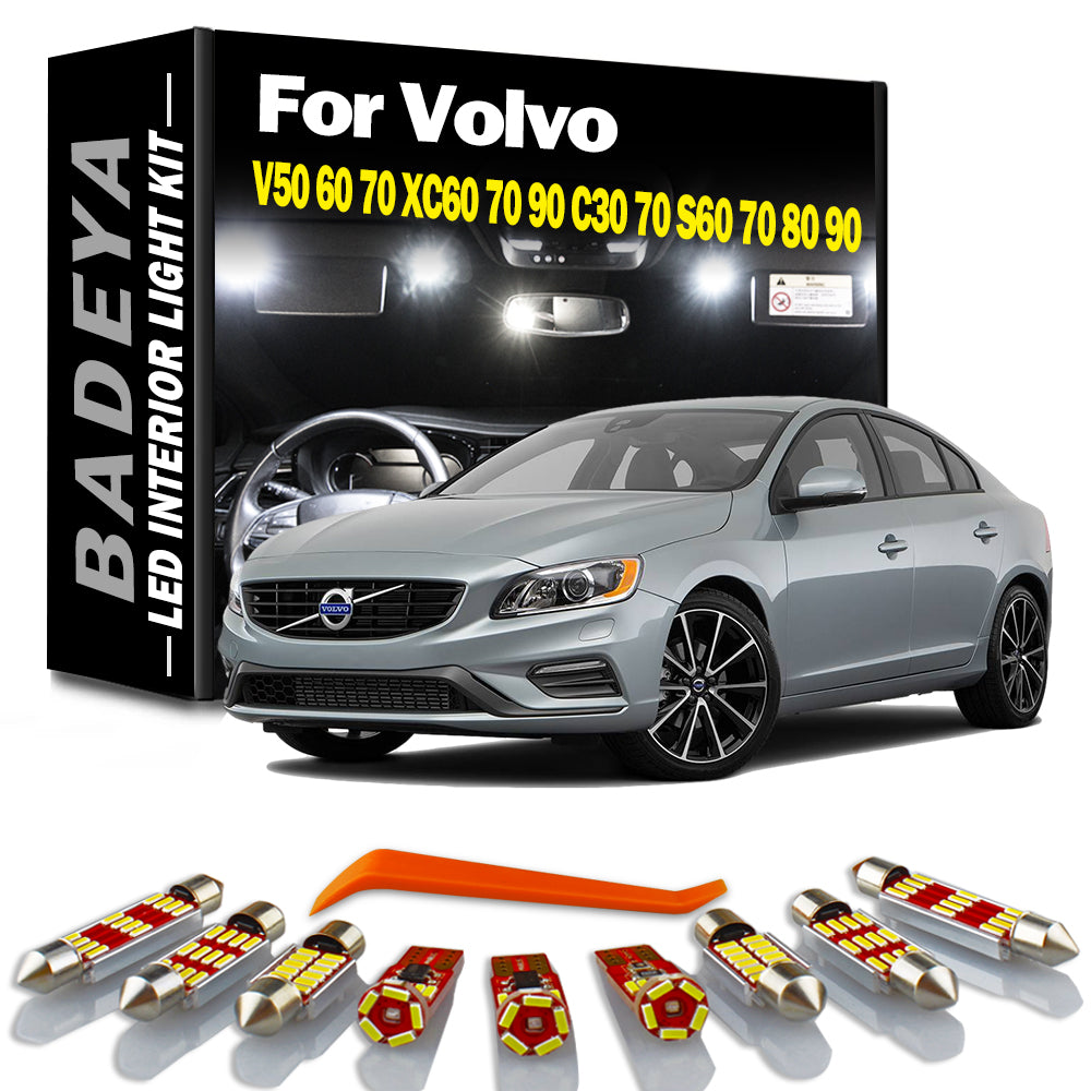 AutoGlowLED Canbus LED Interior Light Kit for Volvo V50 V60 V70 C30 C70 S60 S70 S80 S90 XC60 XC70 XC90 No Error