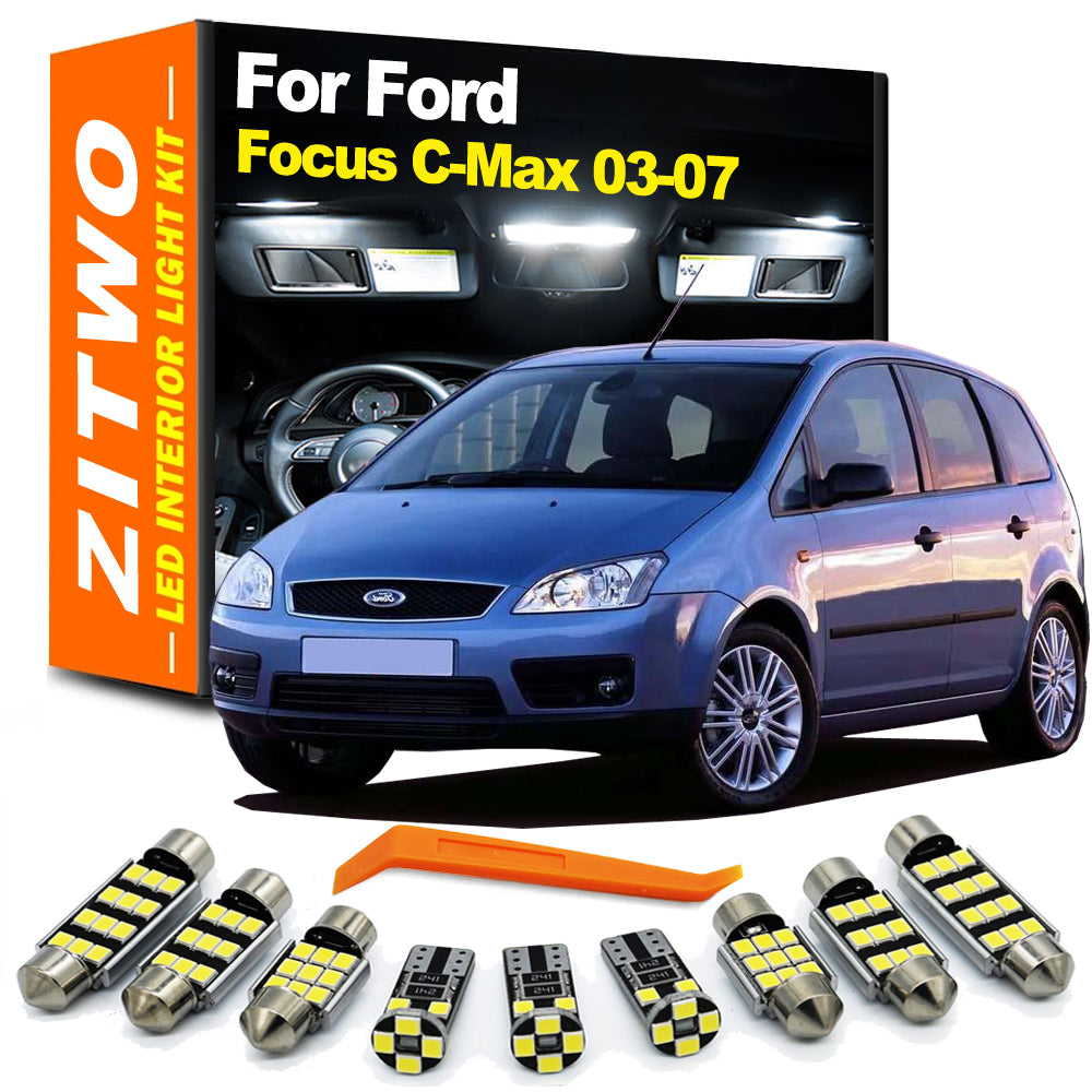 AutoGlowLED 16-Piece LED Interior Light Kit for Ford Focus C-Max 2003-2007