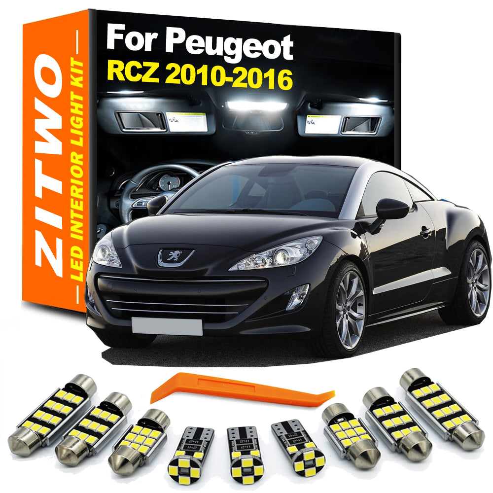 AutoGlowLED 17Pcs Canbus LED Interior Light Kit for Peugeot RCZ Coupe 2010-2016