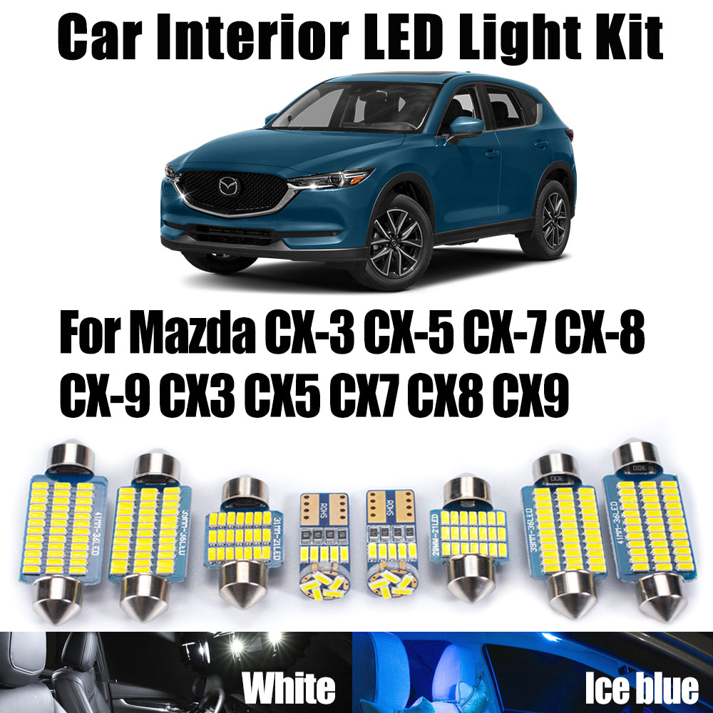 AutoGlowLED Canbus LED Interior Light Kit for Mazda CX-3 CX-5 CX-7 CX-8 CX-9
