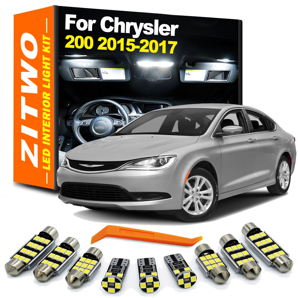AutoGlowLED 14Pcs Canbus LED Interior Light Kit for Chrysler 200 2015-2017