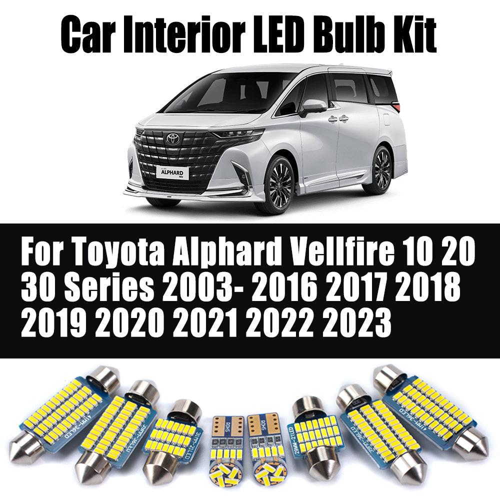 AutoGlowLED Interior LED Light Kit for Toyota Alphard Vellfire
