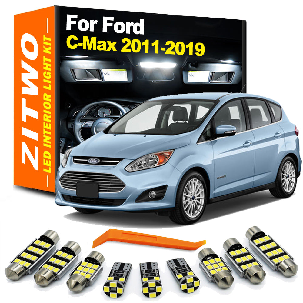 AutoGlowLED 14Pcs LED Interior Light Kit for Ford C-Max 2011-2019
