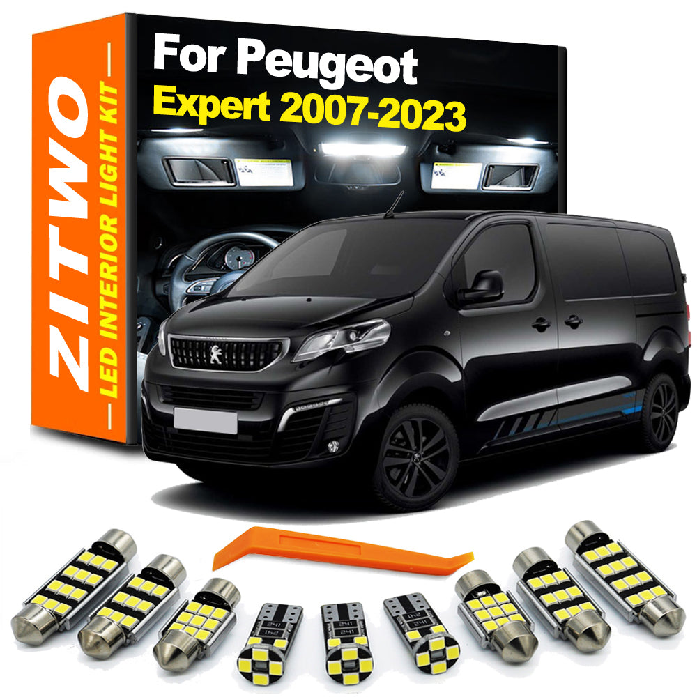 AutoGlowLED 13Pcs Canbus LED Interior Light Kit for Peugeot Expert 2007-2023