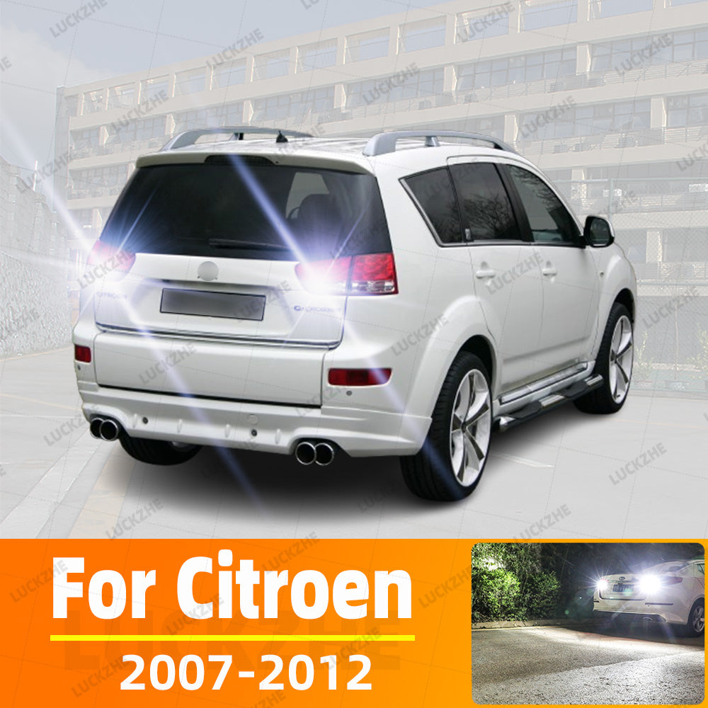 AutoGlowLED T20 7440 LED Reverse Light Bulbs for Citroen, 6000K Xenon White