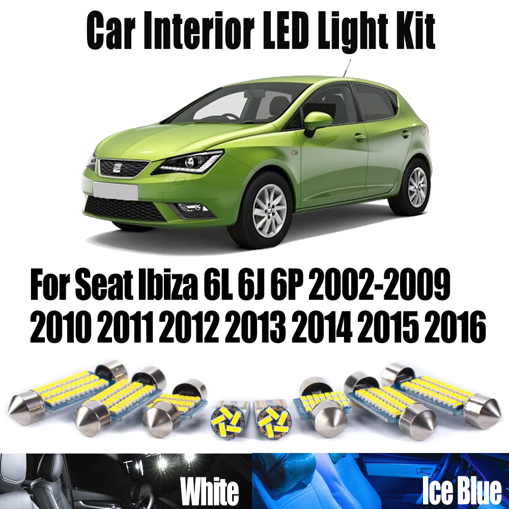 Canbus LED Interior Light Kit for Seat Ibiza 6L 6J 6P AutoGlowLED