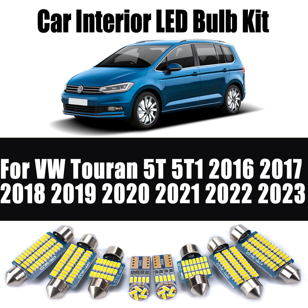 AutoGlowLED 13Pc LED Interior Light Kit for VW Touran 5T 5T1 2016-2023