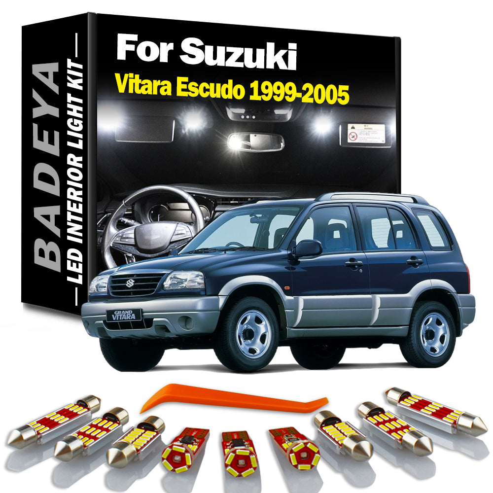 AutoGlowLED 12Pc Canbus LED Interior Light Kit for Suzuki Grand Vitara 1999-2005