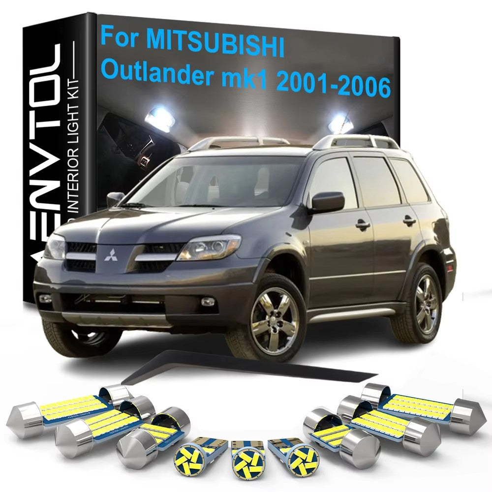 AutoGlowLED 8pcs LED Interior Light Kit for Mitsubishi Outlander 2001-2006 Canbus