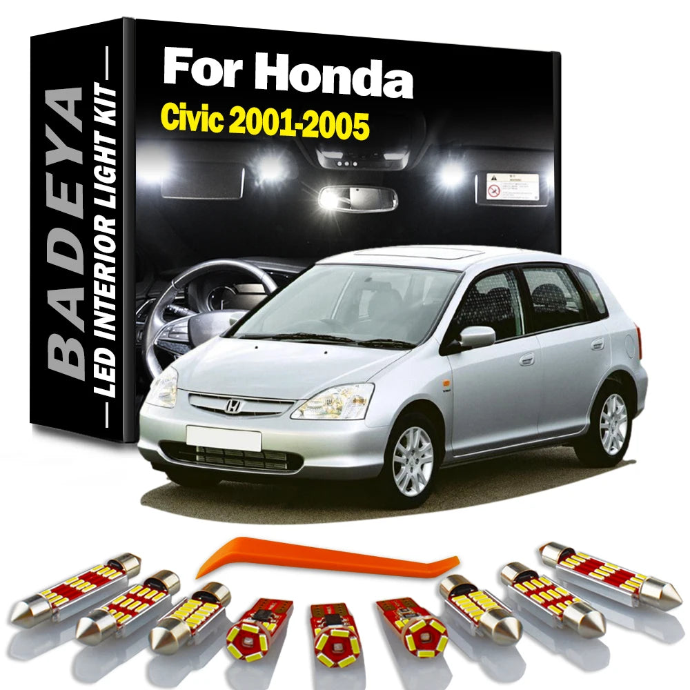 AutoGlowLED 11Pc LED Interior Light Kit for Honda Civic MK7 2001-2005