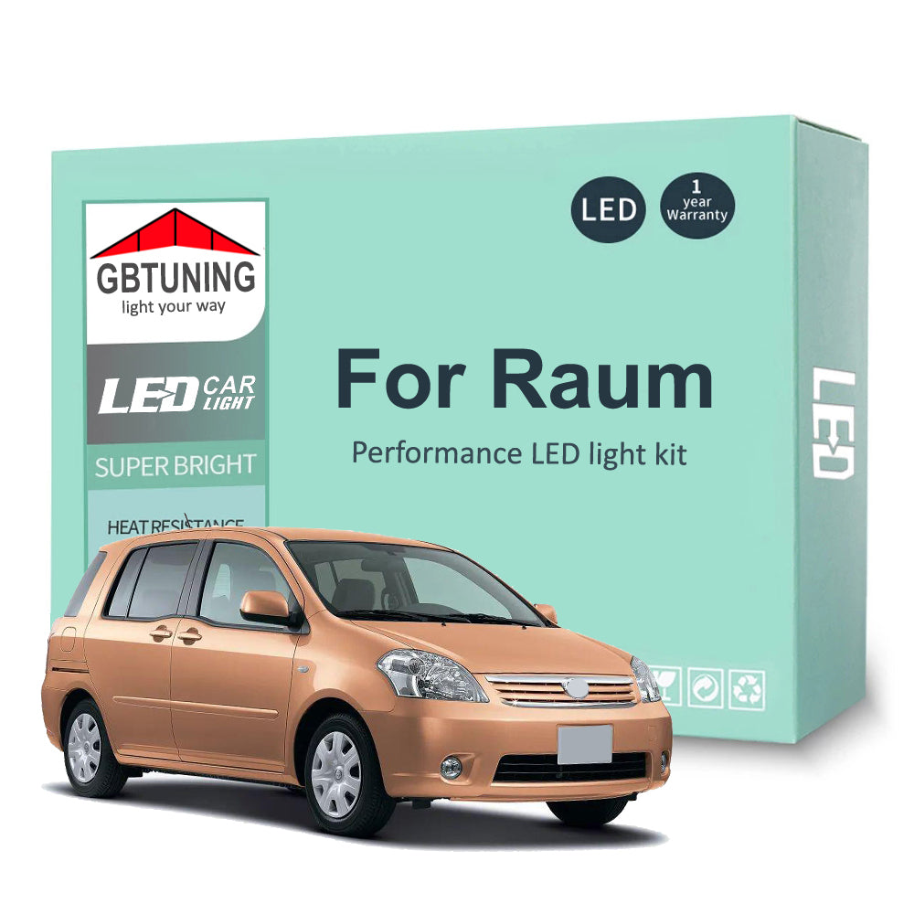 AutoGlowLED 11Pc LED Interior Light Kit for Toyota Raum MPV 2003-2021 Canbus