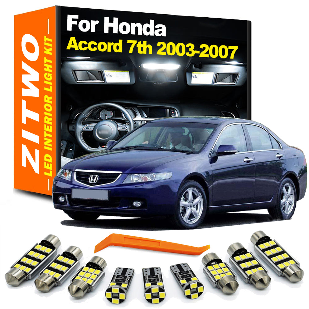 AutoGlowLED 17Pcs LED Interior Light Kit for Honda Accord 7 2003-2007