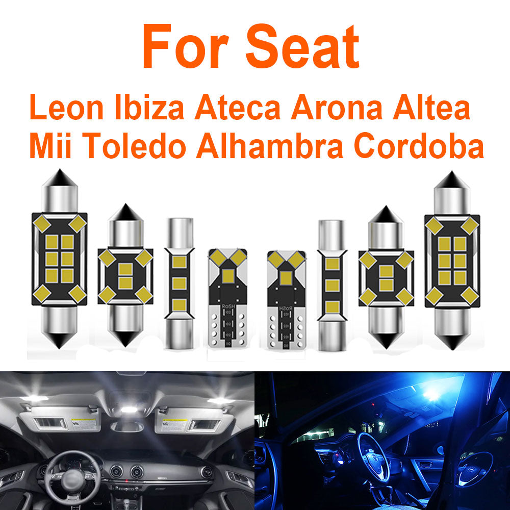 AutoGlowLED Canbus LED Interior Light Kit for Seat Leon Ibiza Ateca Arona