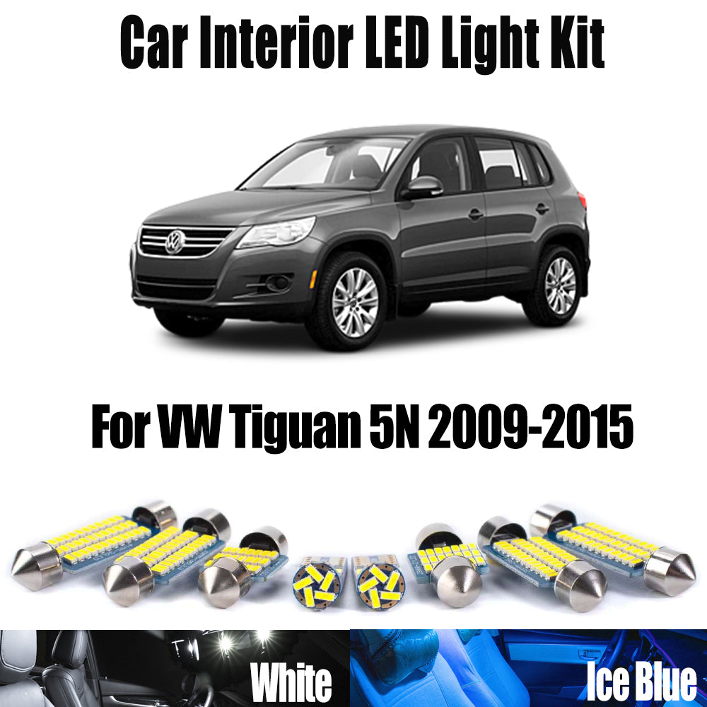 AutoGlowLED 14Pc LED Interior Light Kit for VW Tiguan 5N 2009-2015 Canbus