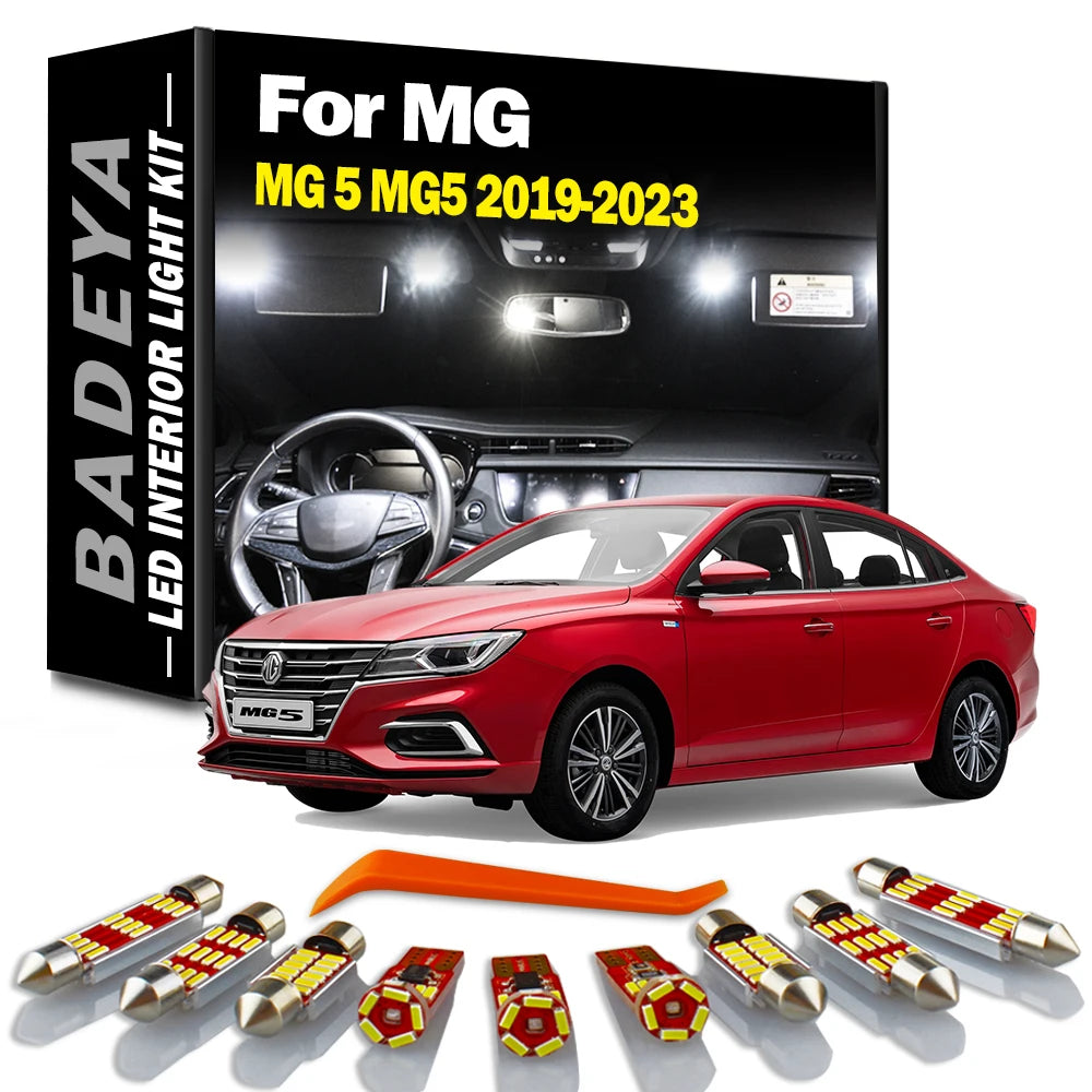 AutoGlowLED LED Interior Light Kit for MG 5 MG5 2019-2023 9Pcs Canbus