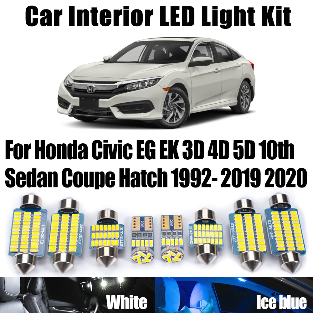 AutoGlowLED LED Interior Light Kit for Honda Civic EG EK 1992-2020 Canbus