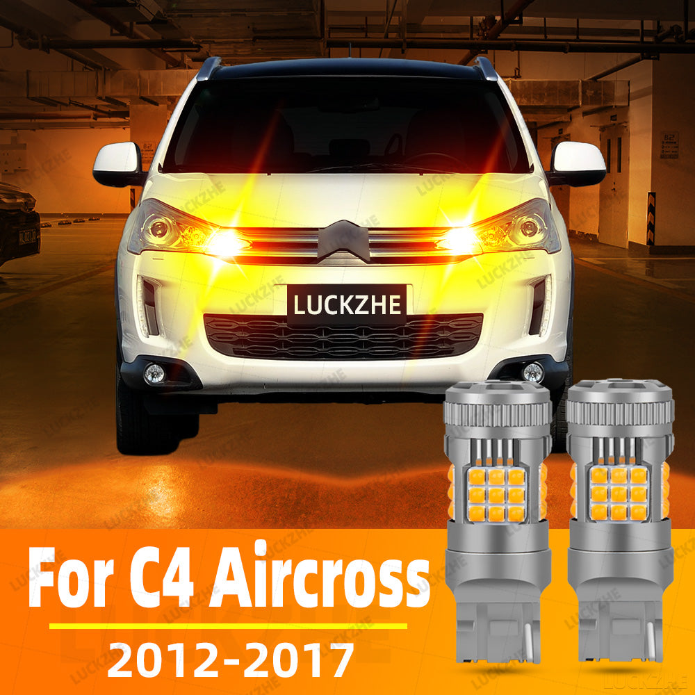 AutoGlowLED LED Turn Signal Lights for Citroen C4 Aircross 2012-2017 Amber