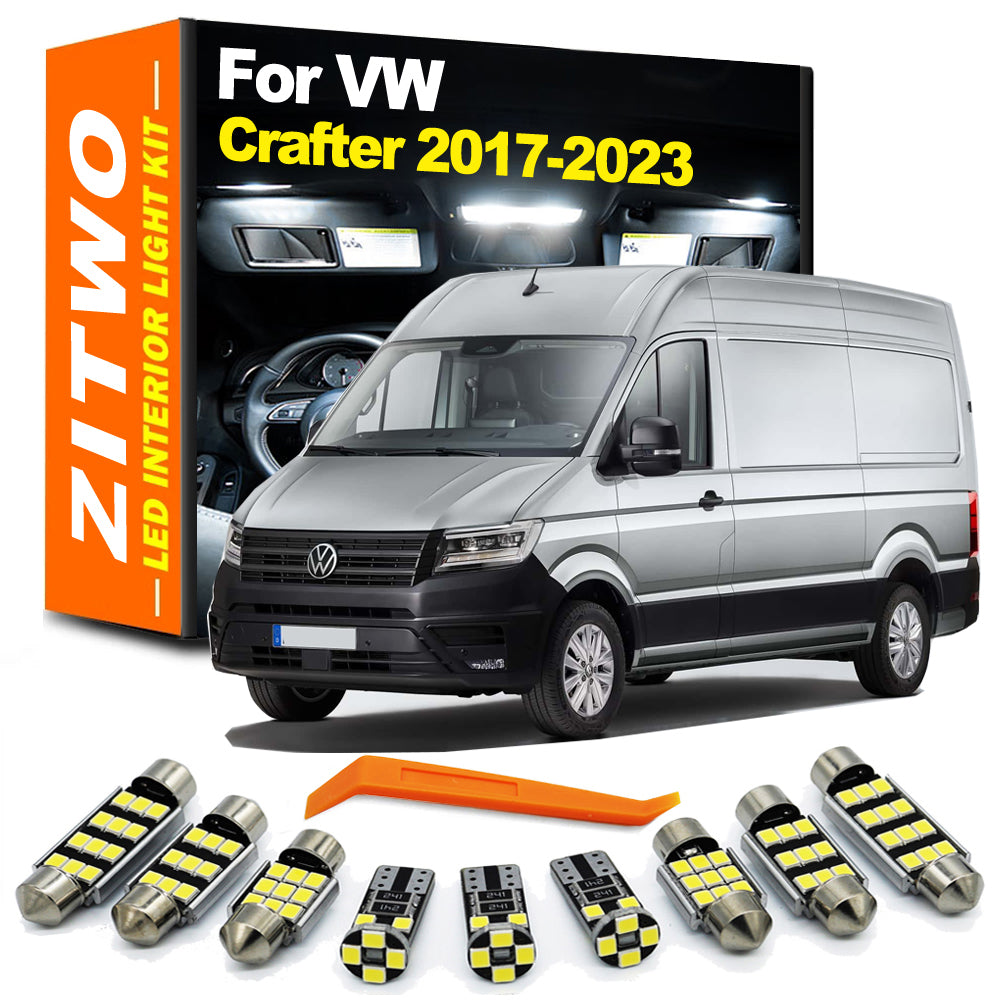 AutoGlowLED 11Pcs Canbus LED Interior Light Kit for VW Crafter 2017-2023