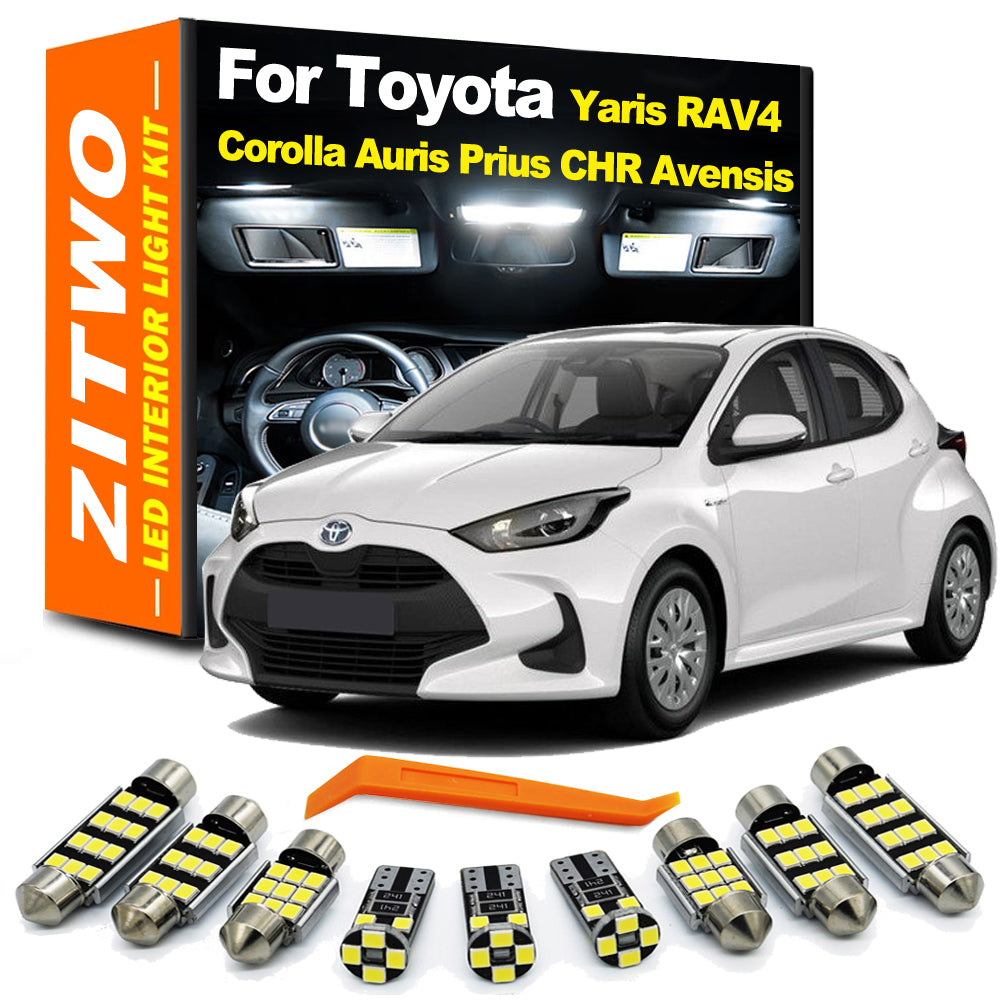 AutoGlowLED Car LED Interior Light Kit for Toyota Corolla RAV4 CHR Avensis Auris Prius