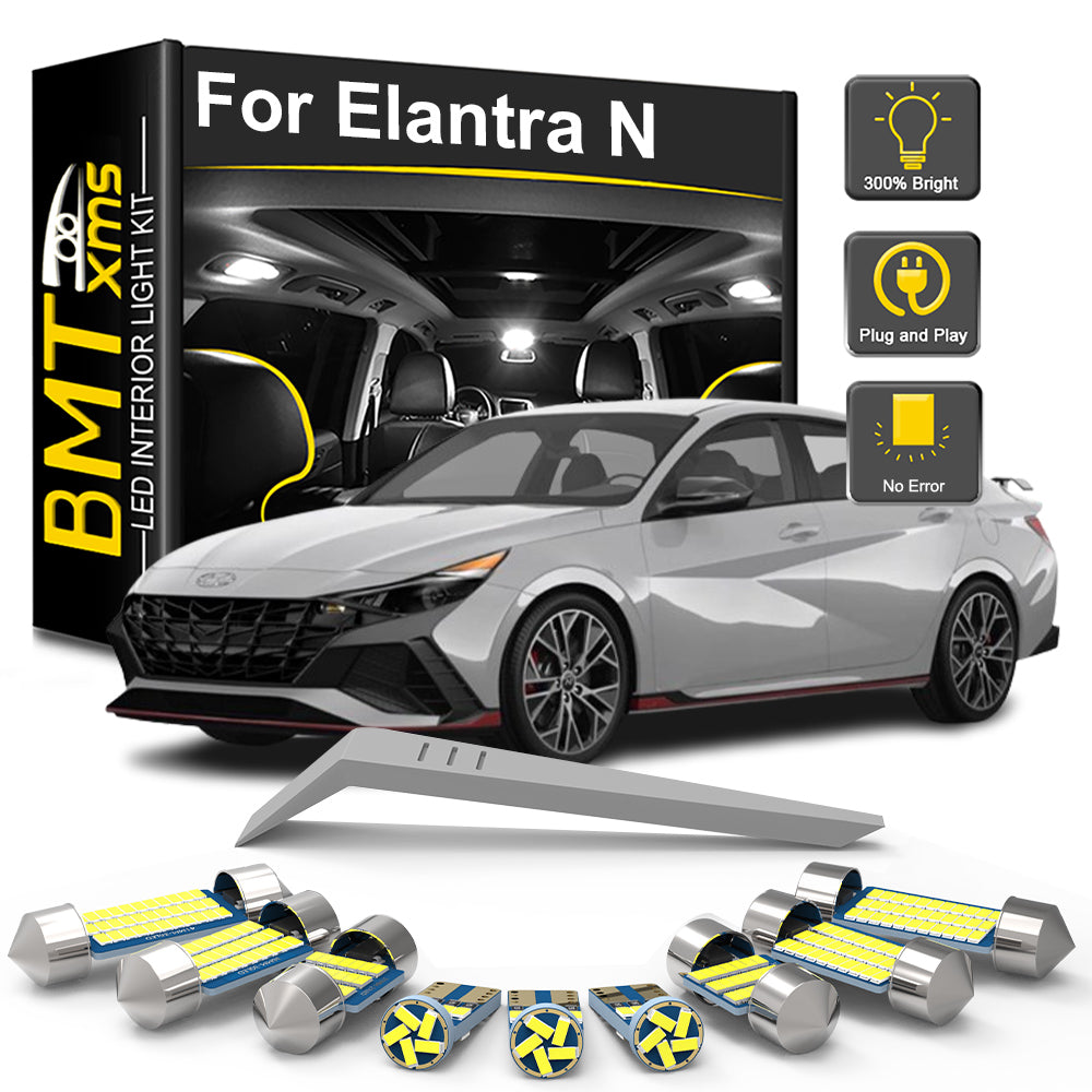 AutoGlowLED 9Pc Canbus LED Interior Light Kit for Hyundai Elantra N 2021-2023