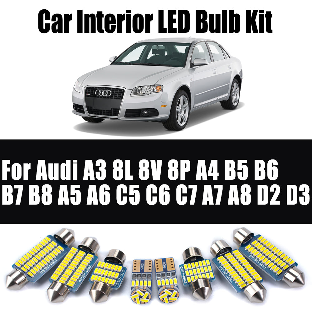 AutoGlowLED LED Interior Light Kit for Audi A3 A4 A5 A6 A7 A8 Canbus