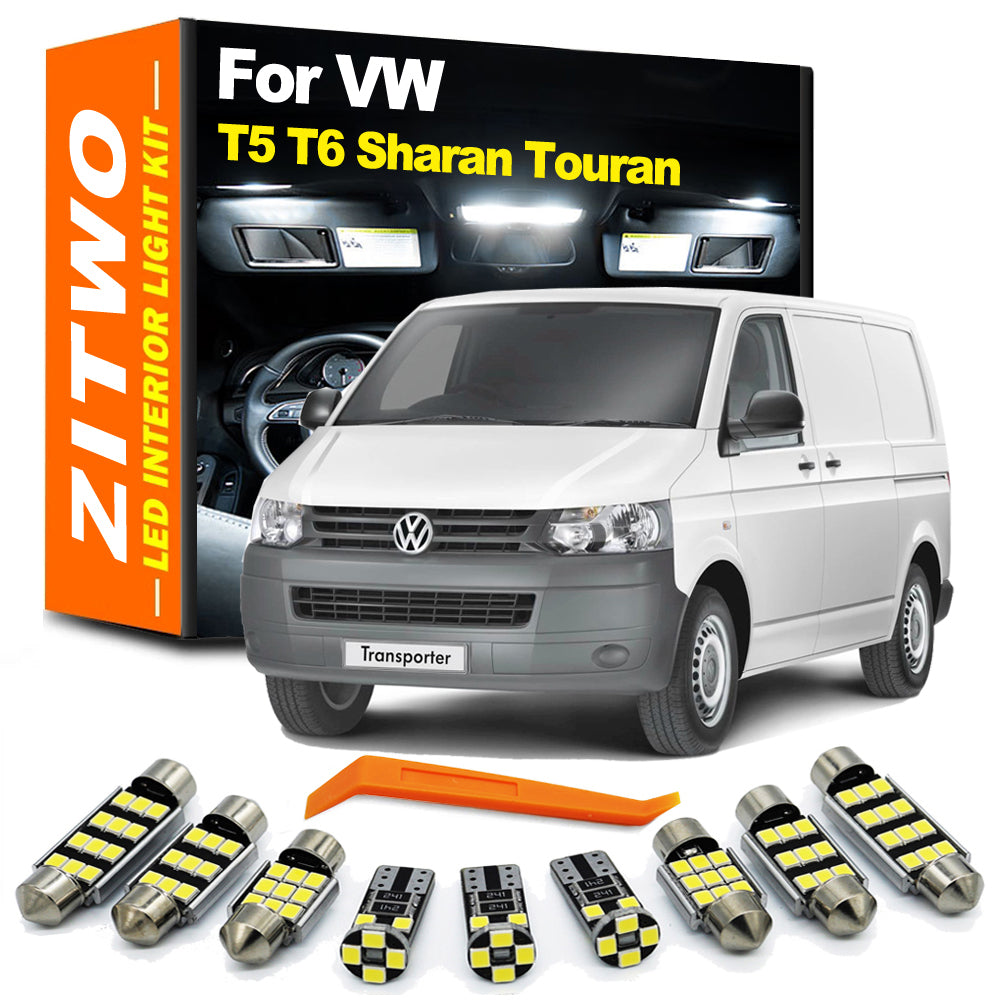 AutoGlowLED Canbus LED Interior Light Kit for VW Transporter T5 T6, Sharan, Touran