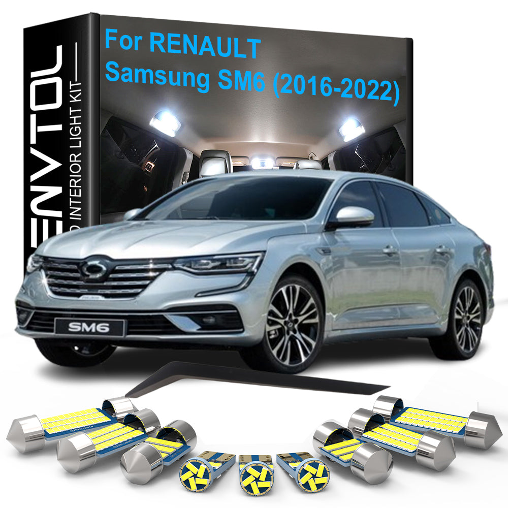 AutoGlowLED 14pc LED Interior Light Kit for Renault Samsung SM6 2016-2022 Canbus