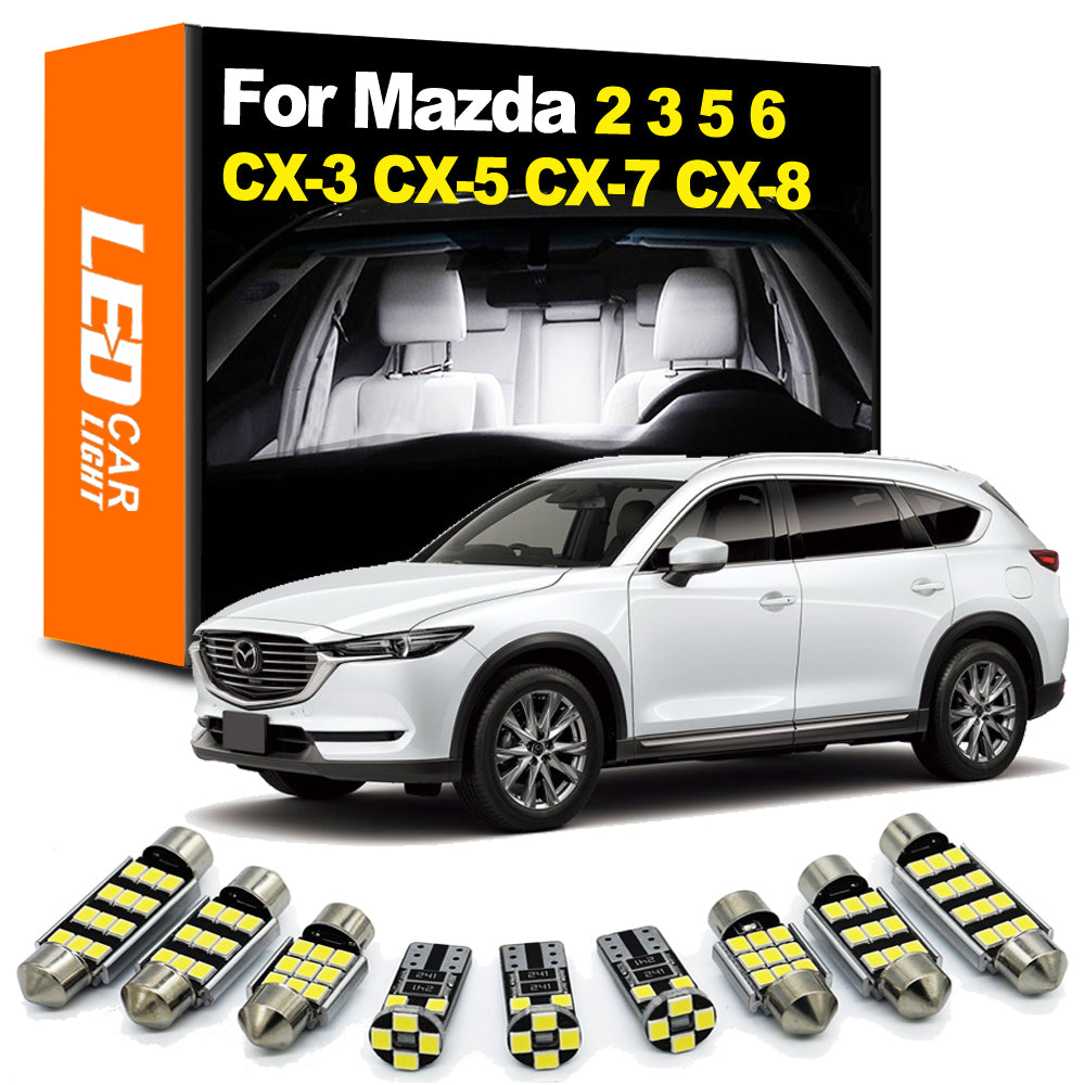 AutoGlowLED Interior LED Light Kit for Mazda 2 3 5 6 CX-3 CX-5 CX-7 CX-8 CX-9