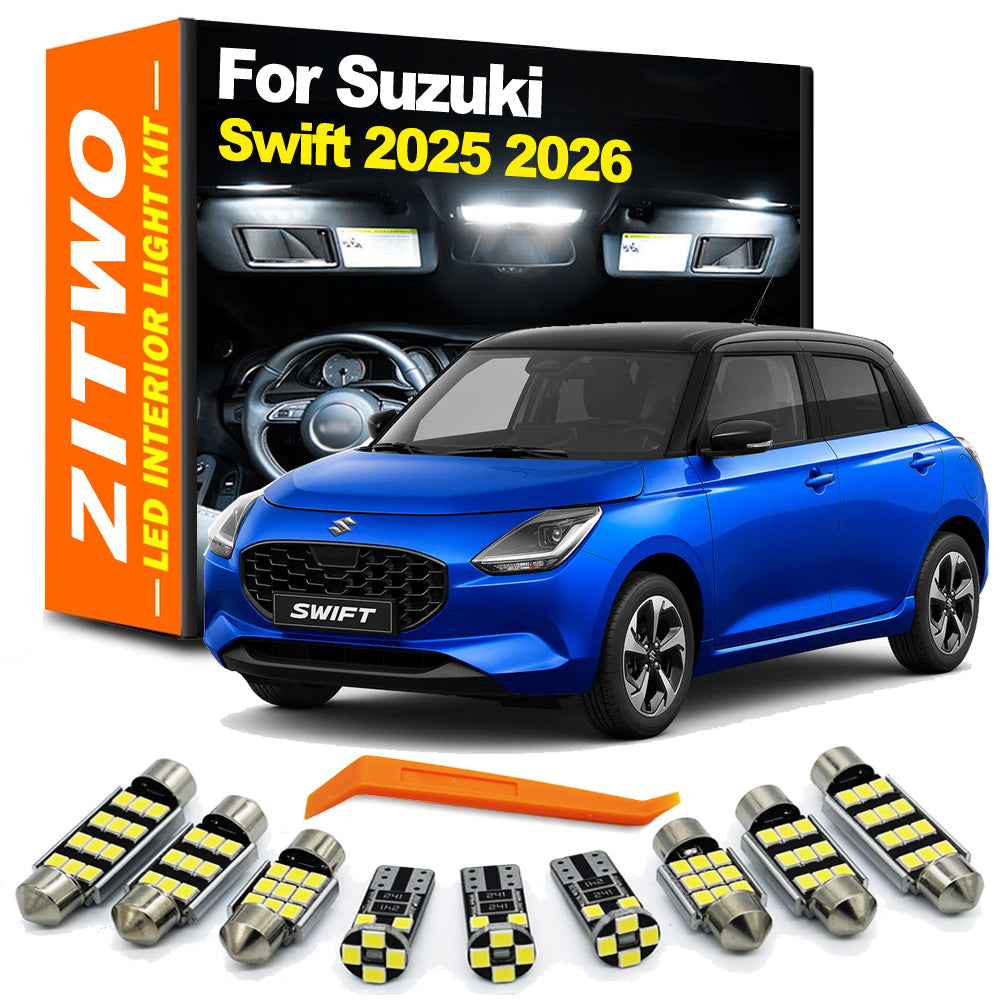AutoGlowLED 9Pcs LED Interior Light Kit for Suzuki Swift 2025 2026 Canbus