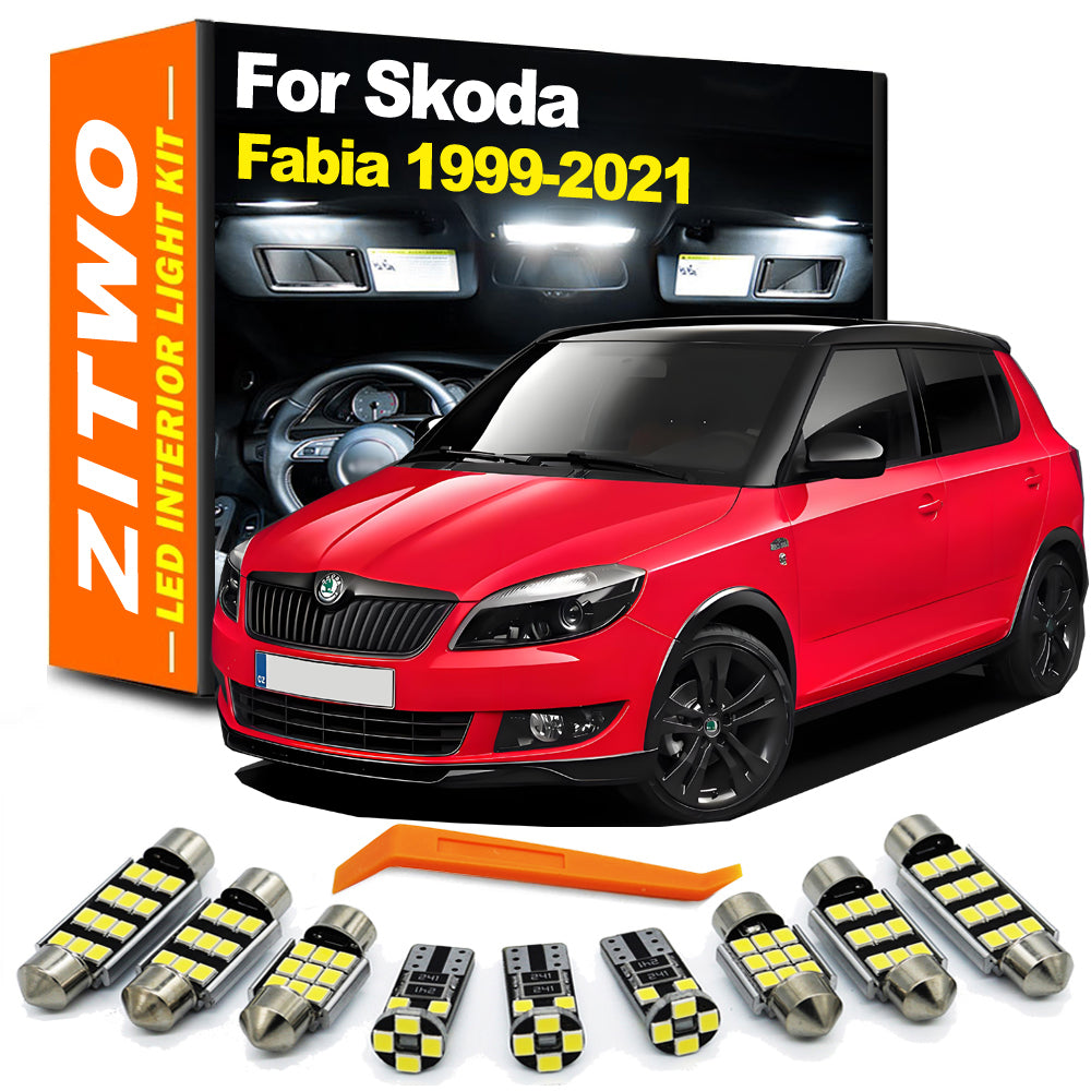 AutoGlowLED LED Interior Light Kit for Skoda Fabia MK1 MK2 MK3 1999-2021