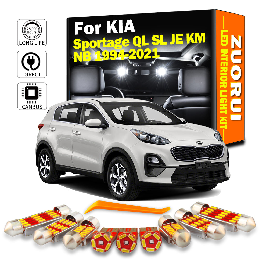 AutoGlowLED Canbus LED Interior Light Kit for KIA Sportage 1994-2021 No Error