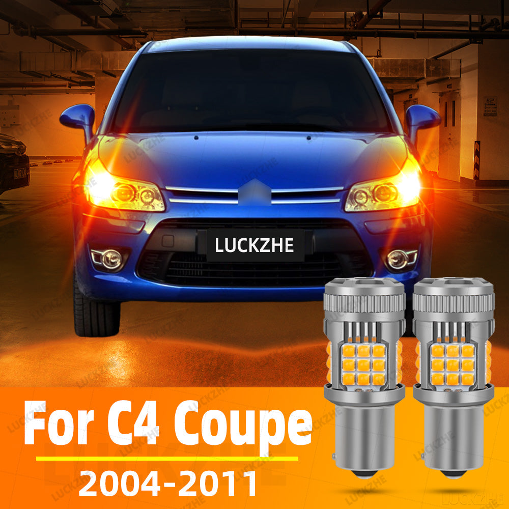 AutoGlowLED LED Turn Signal Light for Citroen C4 Coupe 2004-2011 Amber