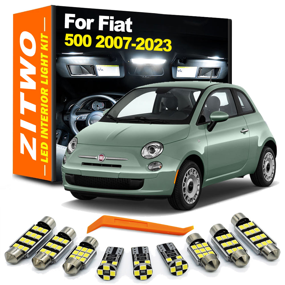 AutoGlowLED 7Pcs LED Interior Light Kit for Fiat 500 2007-2023