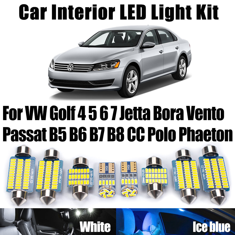 AutoGlowLED Canbus LED Interior Light Kit for VW Golf Jetta Passat Polo