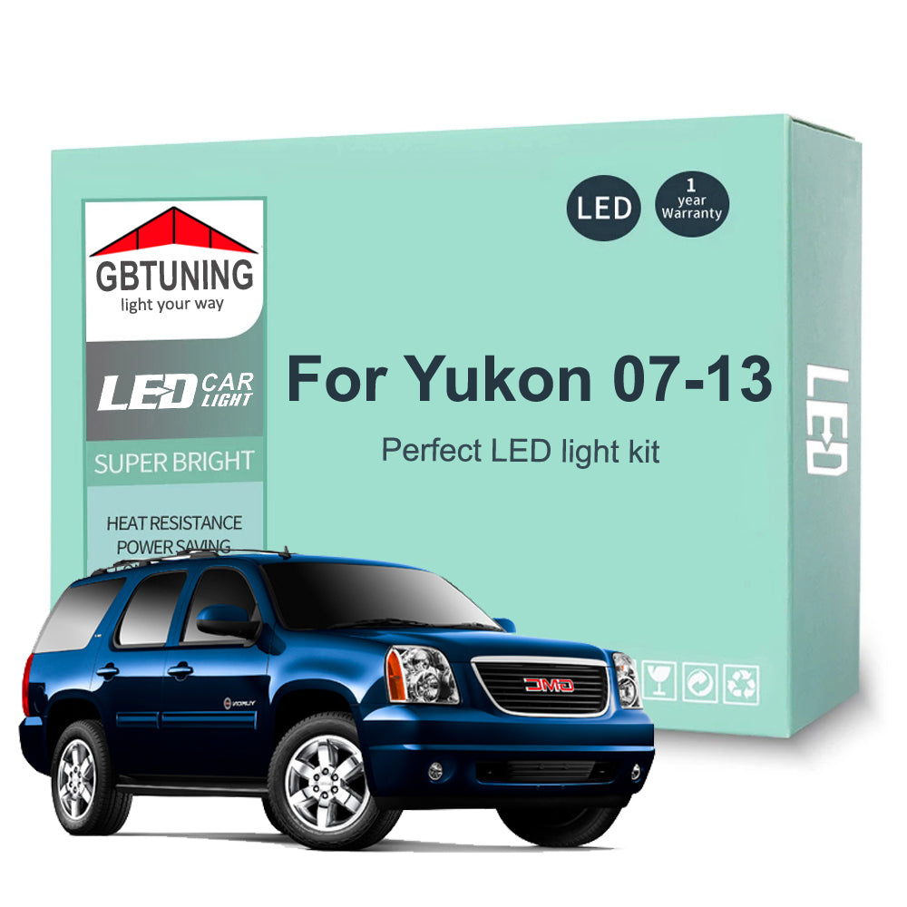 AutoGlowLED 18Pc Canbus LED Interior Light Kit for GMC Yukon XL 1500 2500 2007-2013