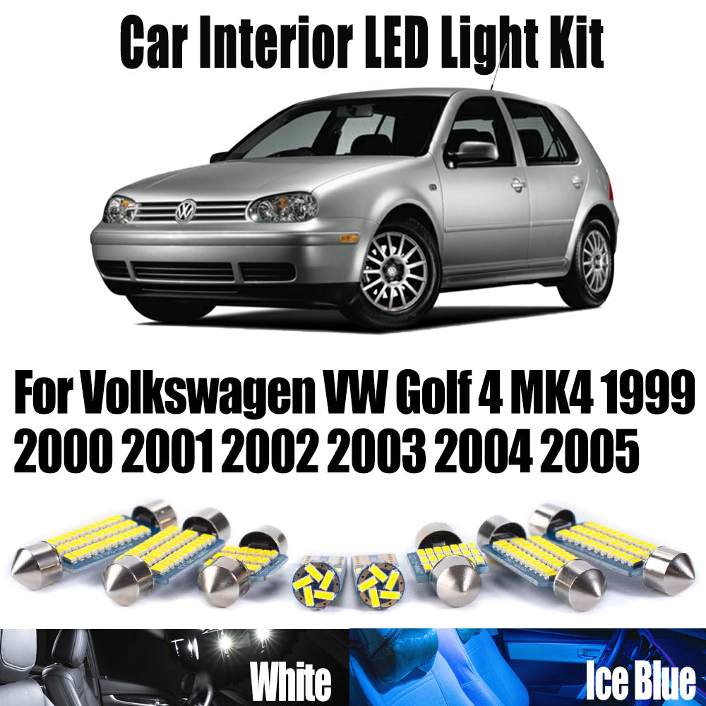AutoGlowLED 13Pcs Canbus LED Interior Light Kit for VW Golf 4 MK4 1999-2005