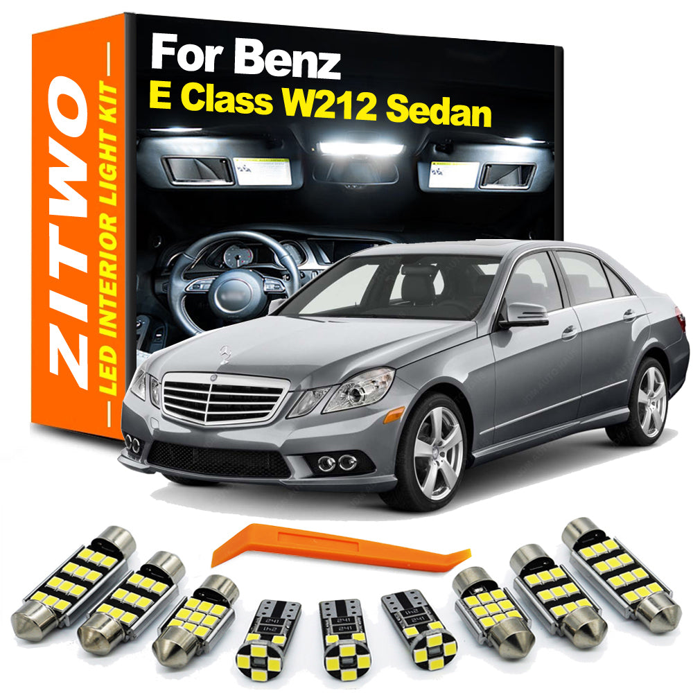 AutoGlowLED 19Pcs LED Interior Light Kit for Mercedes E Class W212 2009-2015