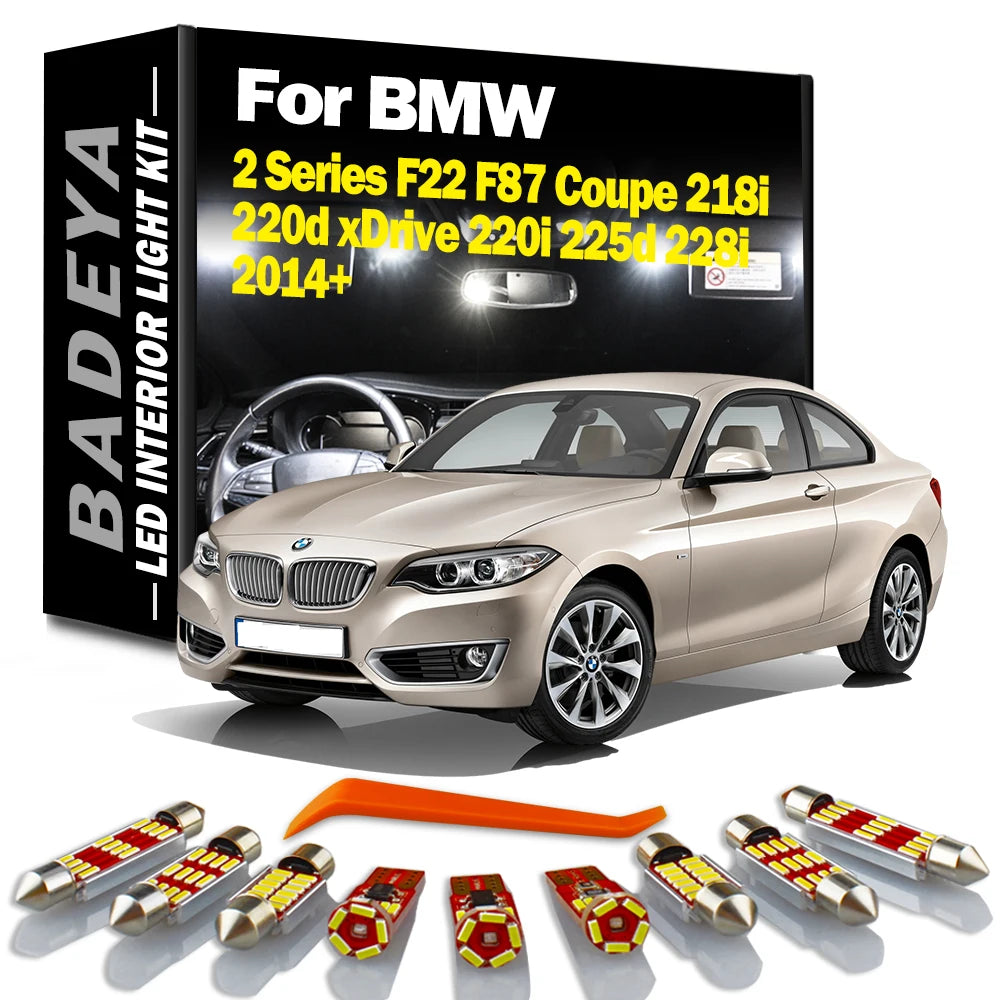 AutoGlowLED Canbus LED Interior Light Kit for BMW 2 Series F22 F87 Coupe