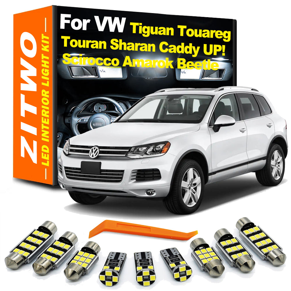 AutoGlowLED LED Interior Light Kit for VW Tiguan Touareg Sharan Touran Caddy Scirocco Beetle Amarok UP