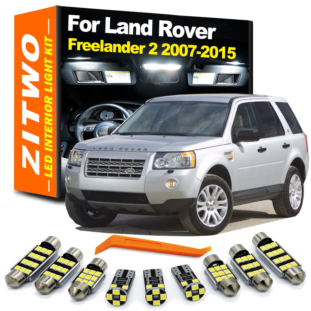 AutoGlowLED 15Pcs LED Interior Light Kit for Land Rover Freelander 2 LR2 2007-2015