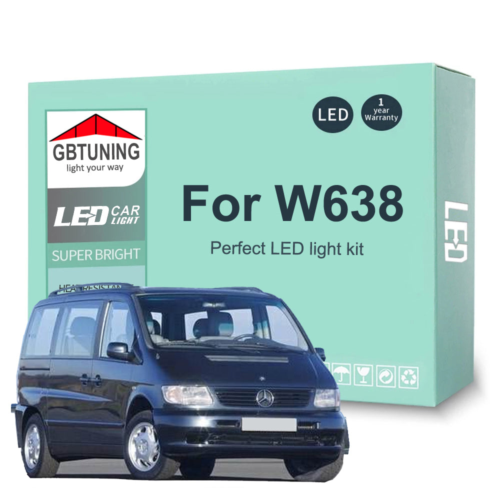 AutoGlowLED Canbus LED Interior Light Kit for Mercedes Benz V Class W638 V200 V220 V230 V280 1996-2003