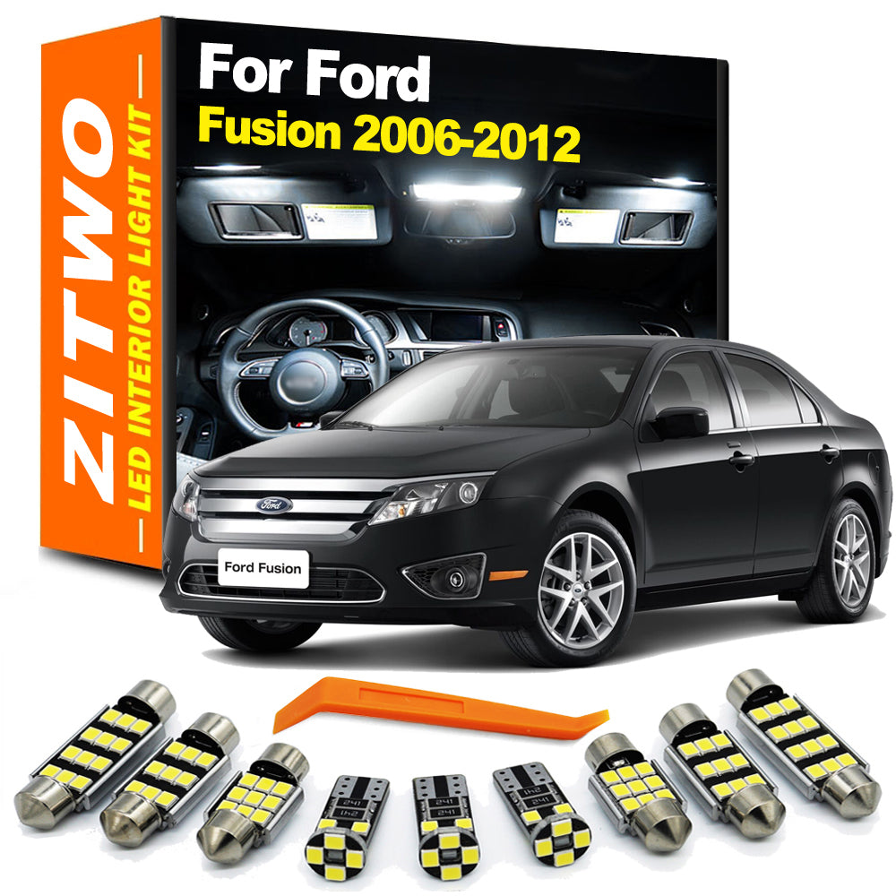 AutoGlowLED 12Pcs LED Interior Light Kit for Ford Fusion 2006-2012