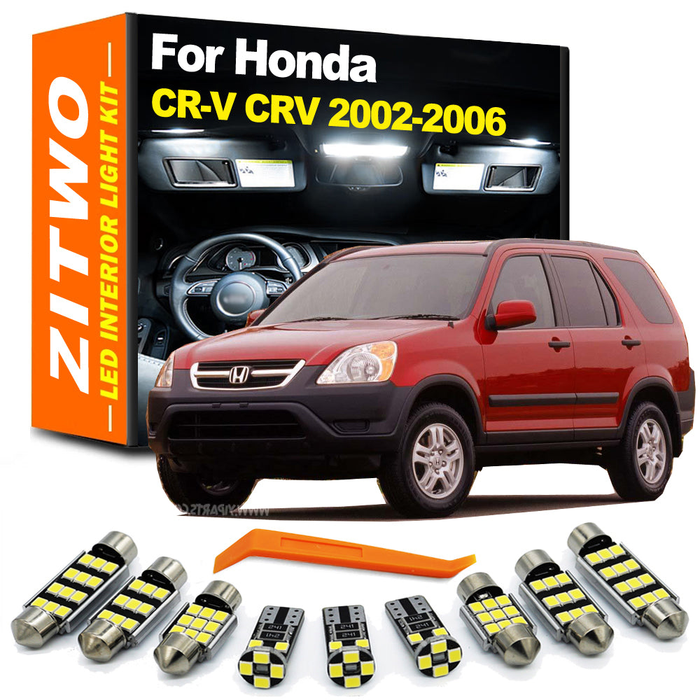 AutoGlowLED 9Pcs LED Interior Light Kit for Honda CR-V 2002-2006