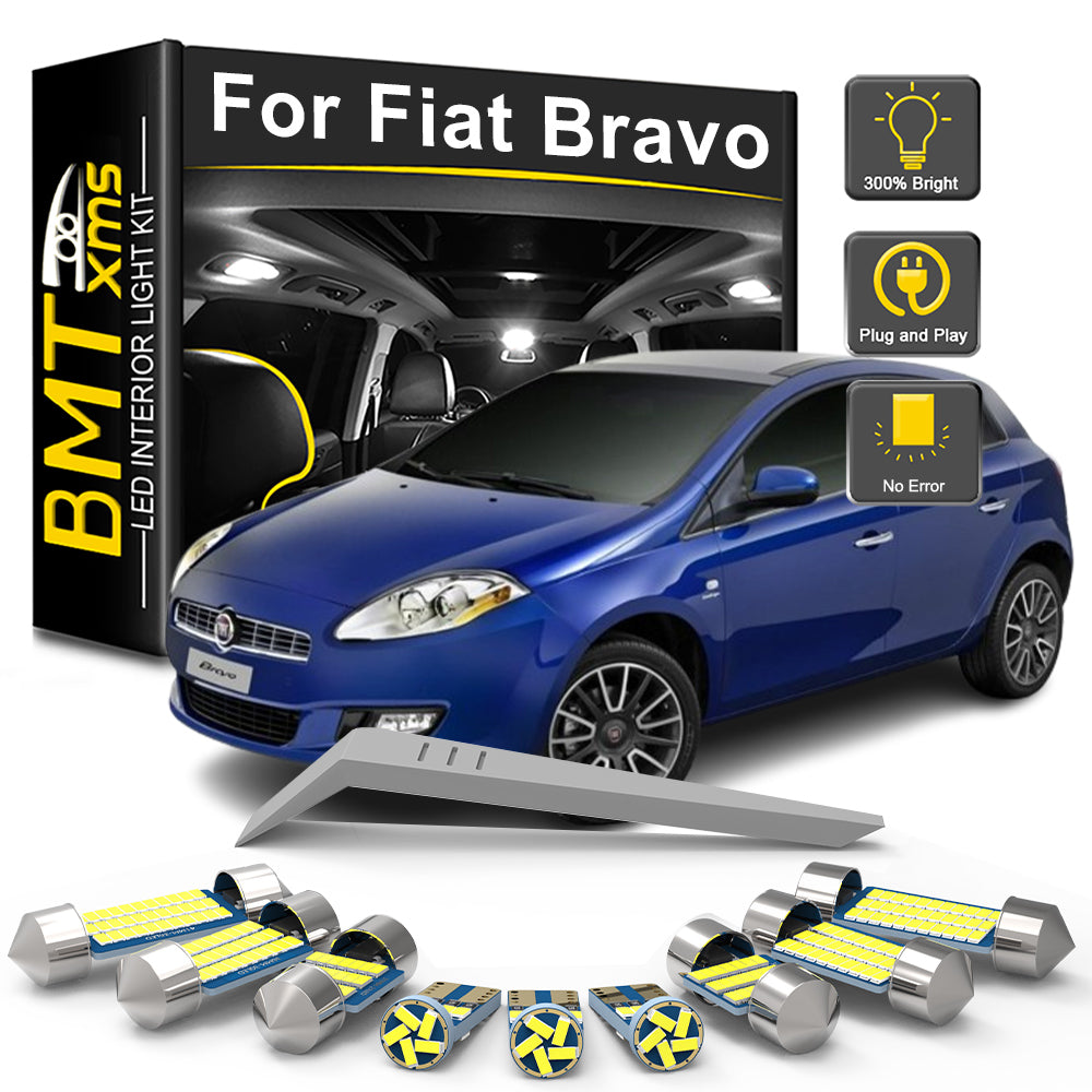 AutoGlowLED Canbus LED Interior Light Kit for Fiat Bravo I II 1995-2018
