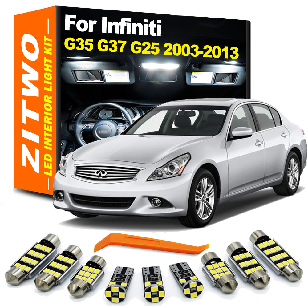 AutoGlowLED LED Interior Light Kit for Infiniti G25 G35 G37 Sedan Coupe Cabrio 2003-2013