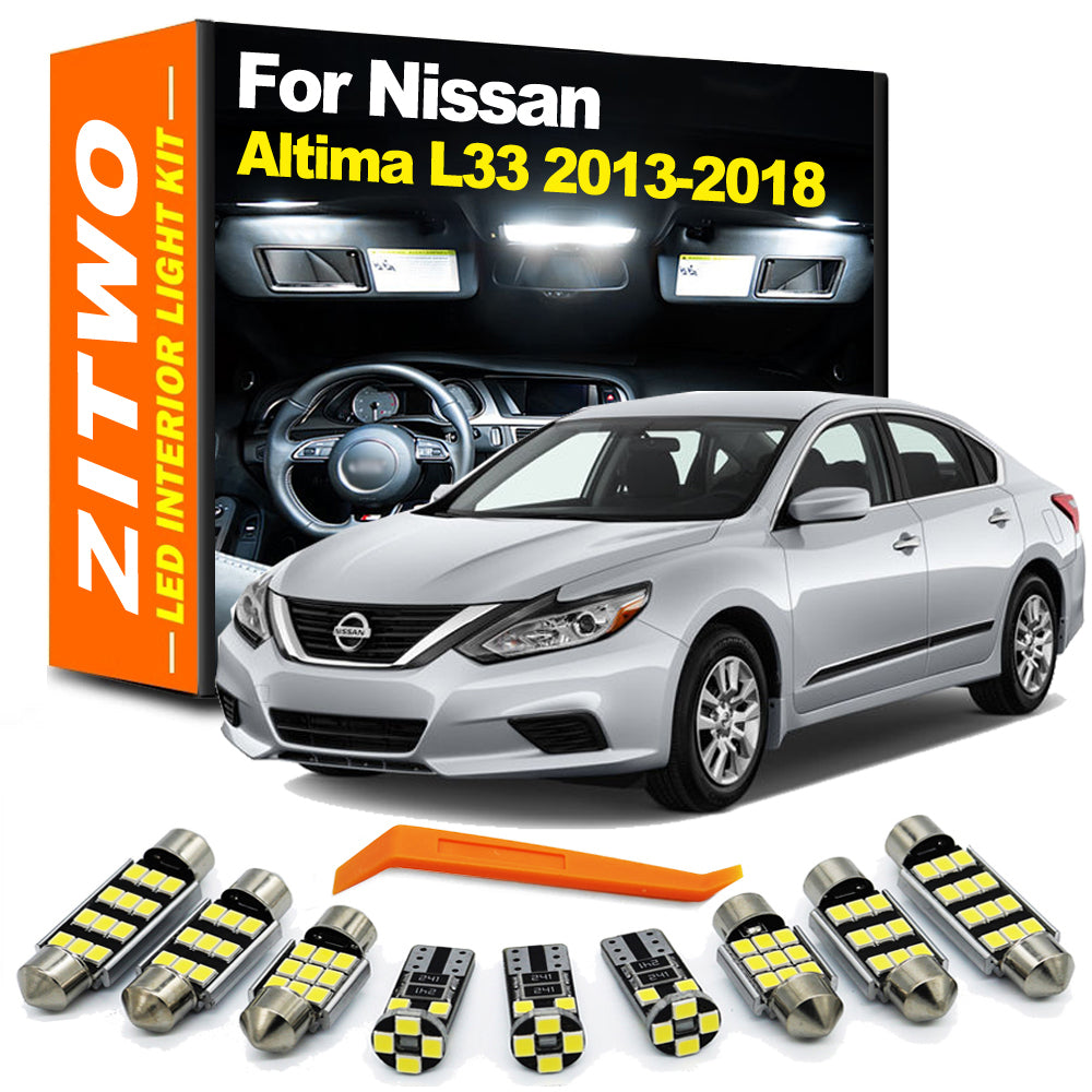 AutoGlowLED 13Pcs LED Interior Dome Light Kit for Nissan Altima L33 2013-2018