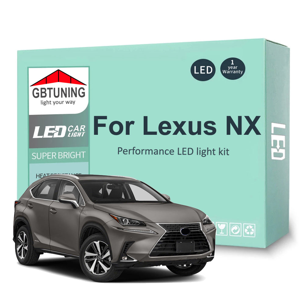 AutoGlowLED 8Pcs LED Interior Light Kit for Lexus NX 2014-2017